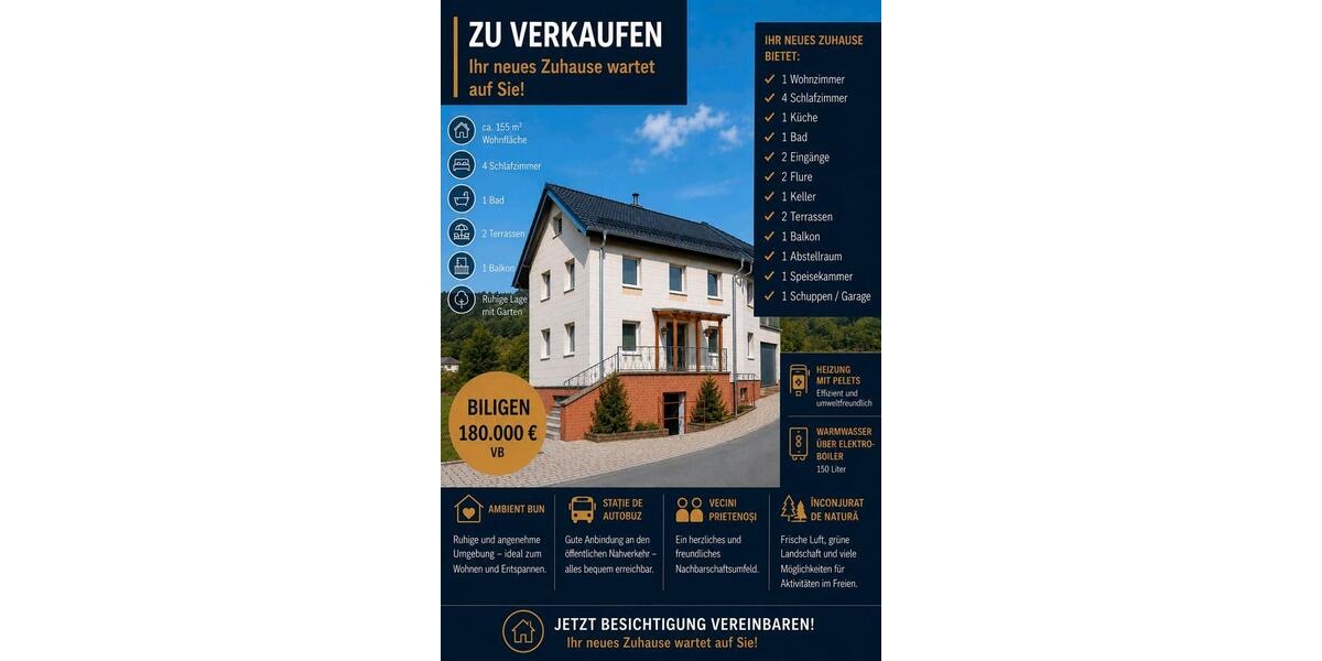Einfamilienhaus Schweinfurt Gartenstadt - 7.5 Zimmer, 150 m&sup2;, 180.000&euro; | Angebot:26588431