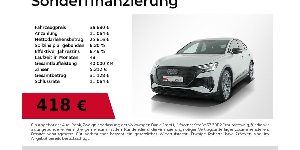 Audi Q4 e-tron 41.100 km 36.880 &euro; Nürnberg 90411