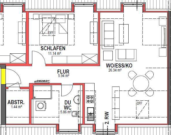 Dachgeschoßwohnung Erding - 2 Zimmer, 51 m&sup2;, 776&euro; | Angebot:26641673