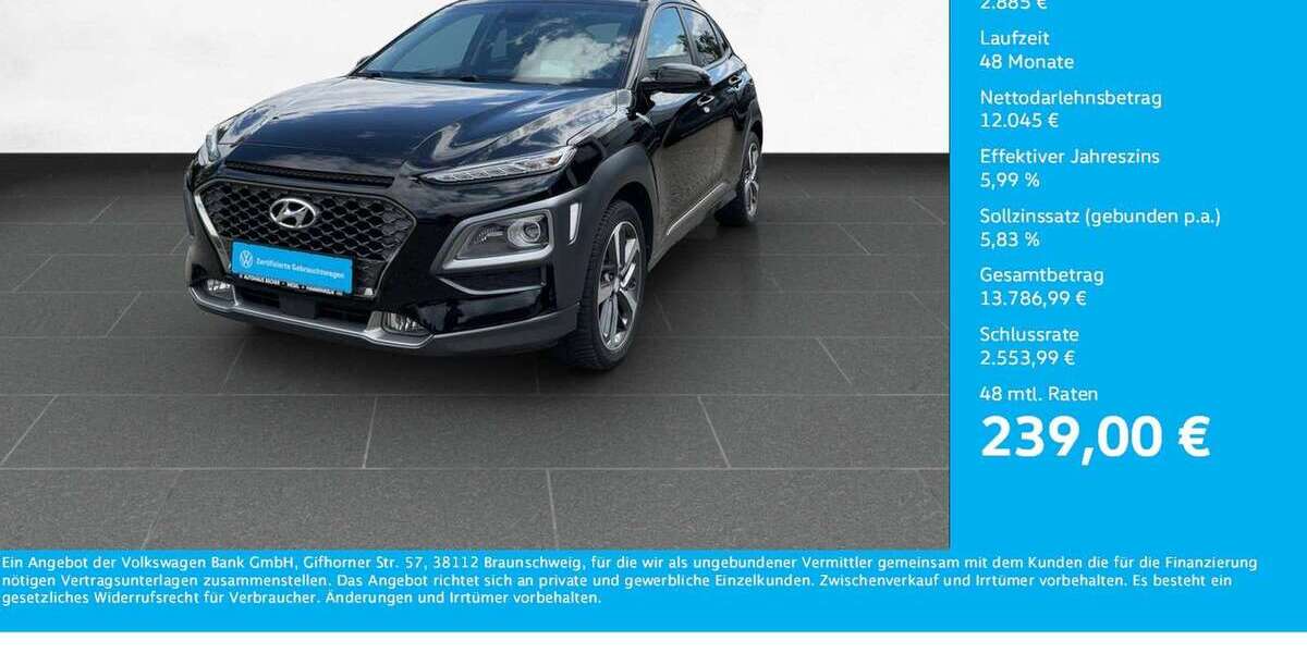 Hyundai KONA 55.434 km 14.930 &euro; Wesel 46485