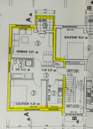 Etagenwohnung Freital - 2 Zimmer, 59 m&sup2;, 585&euro; | Angebot:26351166