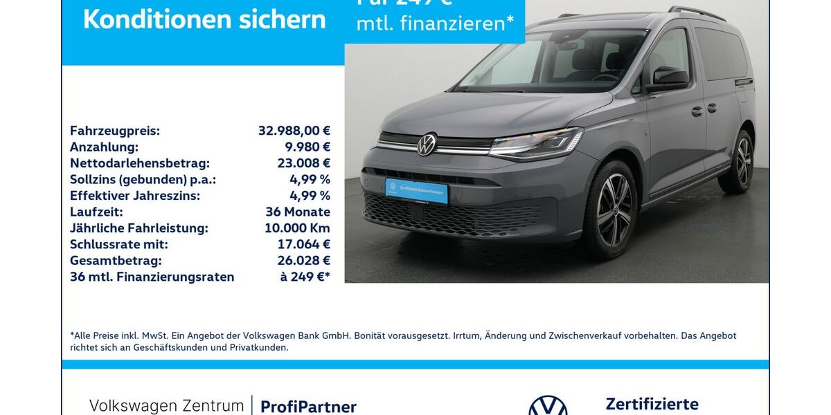 VW Caddy 11.805 km 32.988 &euro; Leverkusen 51379