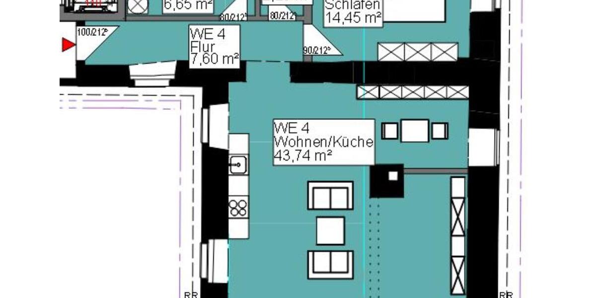 Etagenwohnung Teutschenthal - 3 Zimmer, 75 m&sup2;, 810&euro; | Angebot:24590319