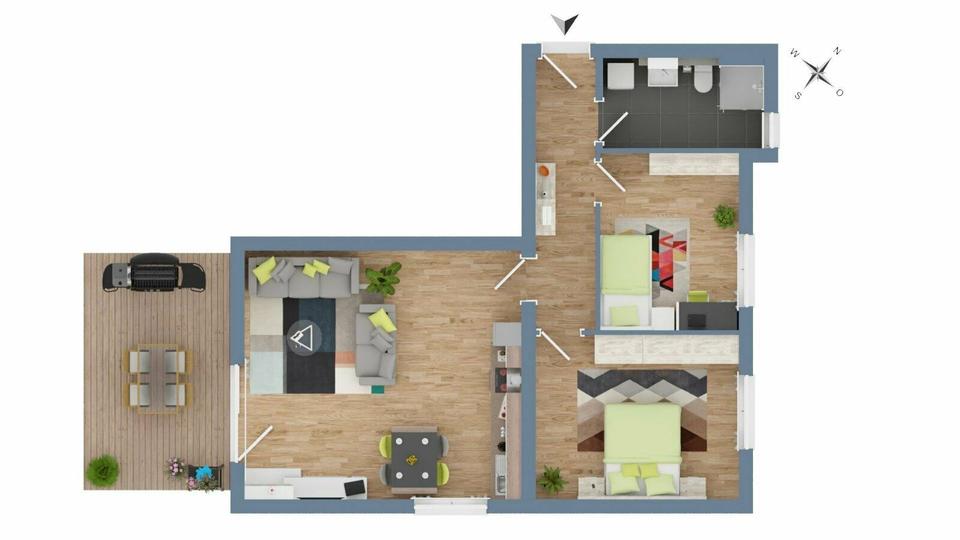 Erdgeschoßwohnung Plattling - 3 Zimmer, 75 m&sup2;, 303.800&euro; | Angebot:8873402