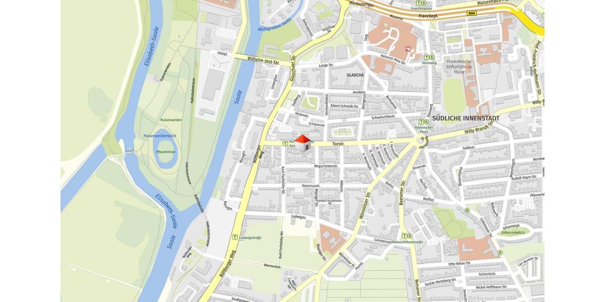 Dachgeschoßwohnung Halle (Saale) Damaschkestraße - 2 Zimmer, 53 m&sup2;, 450&euro; | Angebot:26251266