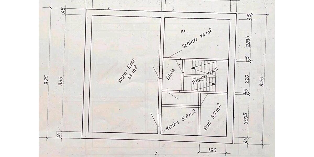 Etagenwohnung Sankt Ingbert - 2 Zimmer, 74 m&sup2;, 720&euro; | Angebot:25543037