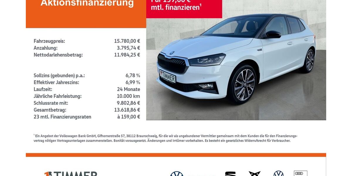 Skoda Fabia 93.702 km 15.780 &euro; Nordhorn 48529