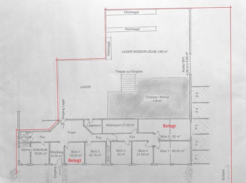 Trockene Lagerhalle Abstellraum 550m² mit 4m Rolltor zu vermieten zimmer