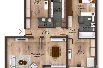 Wohnung zum Kaufen in Hildesheim 159.000 € 119 m² 4 zimmer