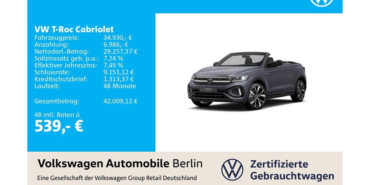 VW T-Roc 8.100 km 34.930 &euro; Berlin 12681