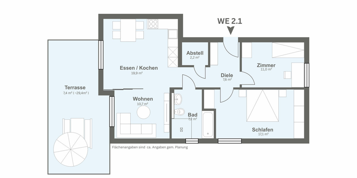 Etagenwohnung Herford Herringhausen - 3 Zimmer, 80 m&sup2;, 313.500&euro; | Angebot:26229322