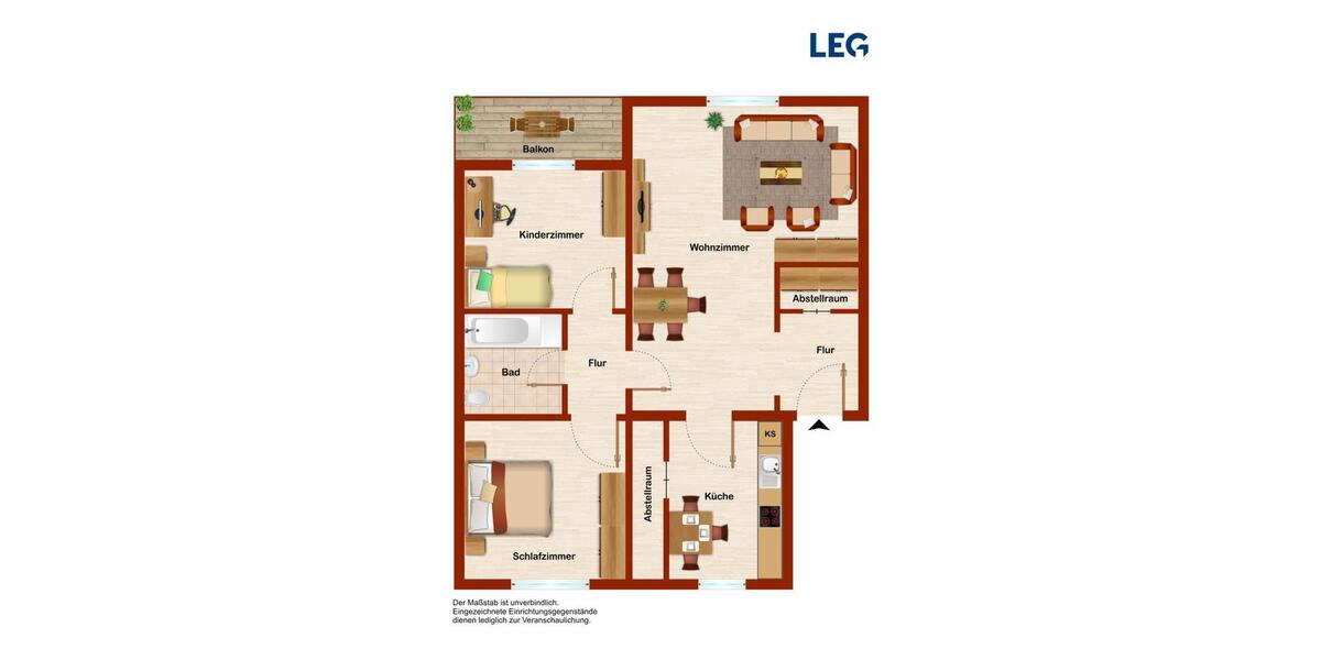 Etagenwohnung Hamm Daberg - 3 Zimmer, 72 m&sup2;, 499&euro; | Angebot:26661760