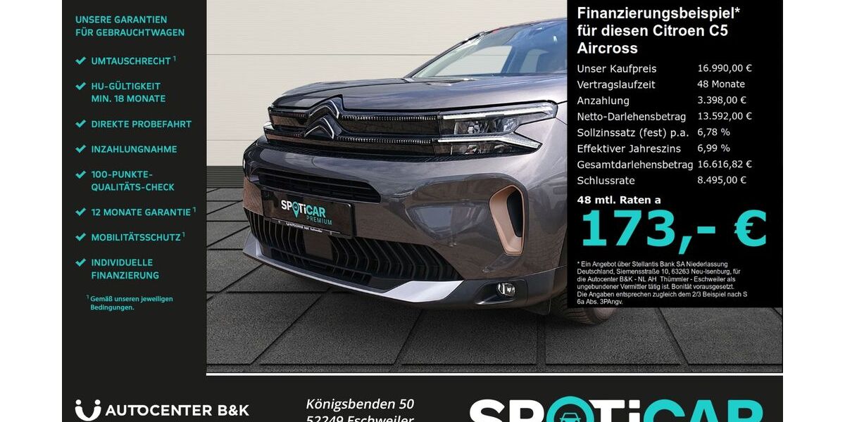 Citroen C5 Aircross 25.600 km 16.990 &euro; Eschweiler 52249