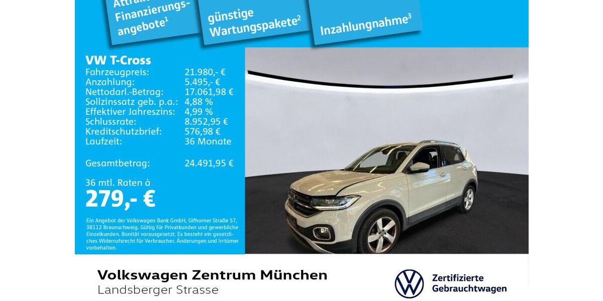 VW T-Cross 22.047 km 21.980 &euro; München 80687
