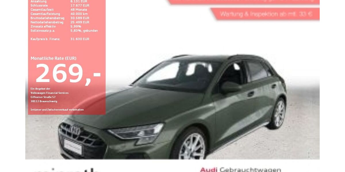Audi A3 6.370 km 30.045 &euro; Moers-Hülsdonk 47441