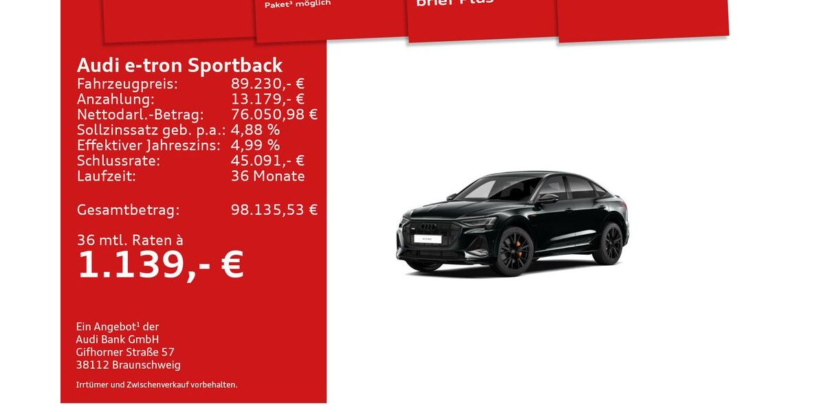 Audi e-tron 19.625 km 89.230 € Mosbach 74821