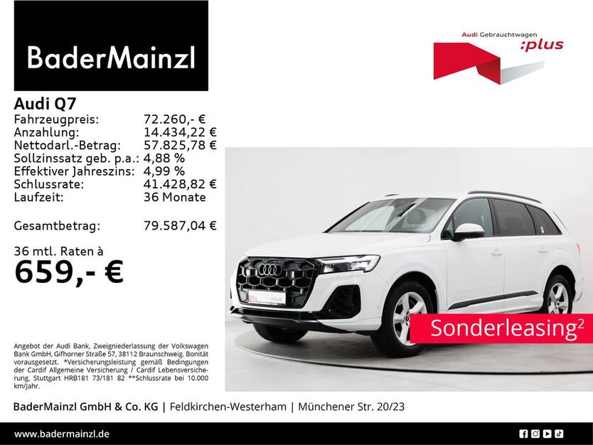 Audi Q7 29.800 km 69.920 € Feldkirchen/Westerham 83620