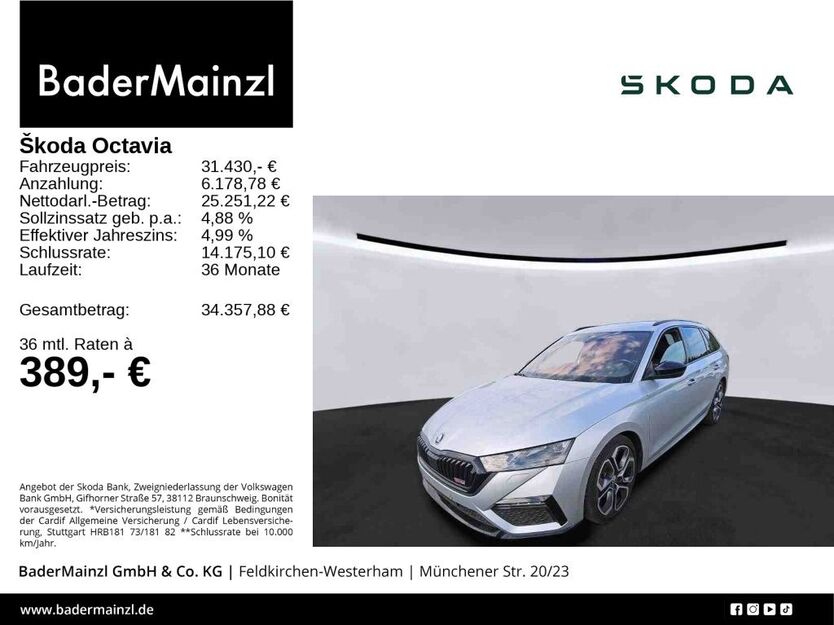 Skoda Octavia 82.000 km 31.430 € Feldkirchen/Westerham 83620