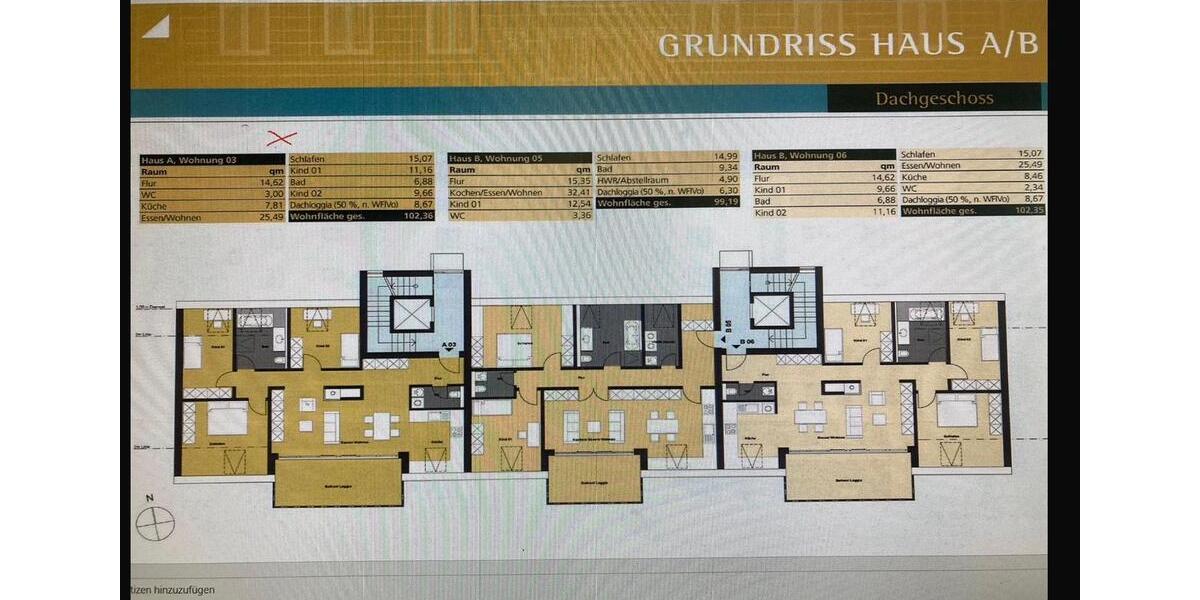 Dachgeschoßwohnung Kösching - 3.5 Zimmer, 110 m&sup2;, 1.350&euro; | Angebot:24739744