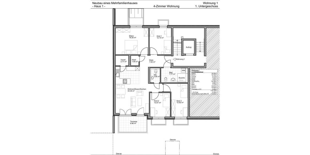 Etagenwohnung Endingen am Kaiserstuhl Endingen - 5 Zimmer, 112 m&sup2;, 530.000&euro; | Angebot:26289788