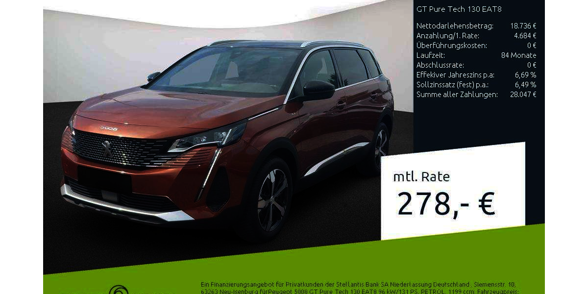 Peugeot 5008 22.516 km 23.420 &euro; Münster 48163