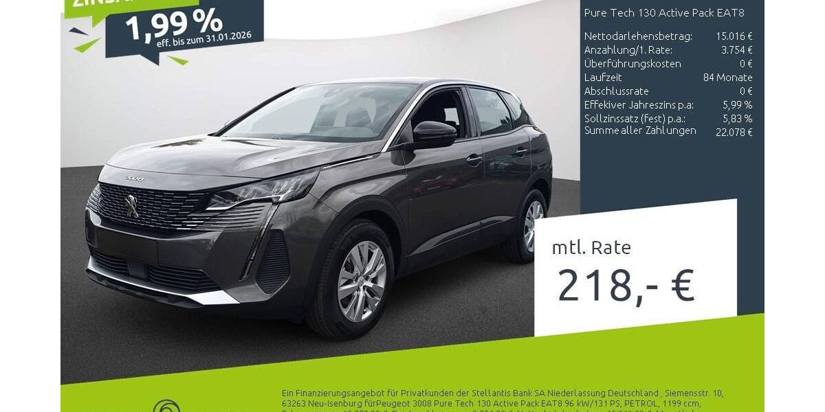 Peugeot 3008 22.665 km 18.444 &euro; Bocholt 46395