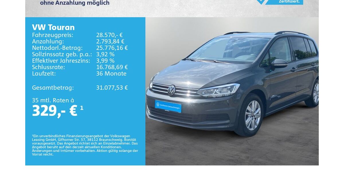 VW Touran 66.500 km 27.280 &euro; Kitzingen 97318
