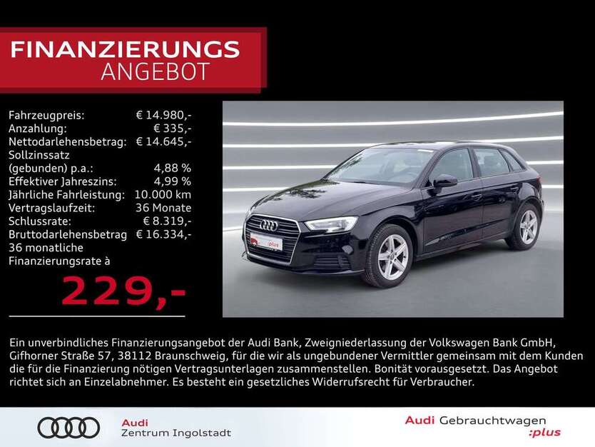 Audi A3 51.810 km 14.980 € Ingolstadt 85057