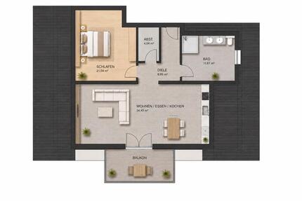 Wohnung Breitscheid - 2 Zimmer, 73 m&sup2;, 690&euro; | Angebot:26651638
