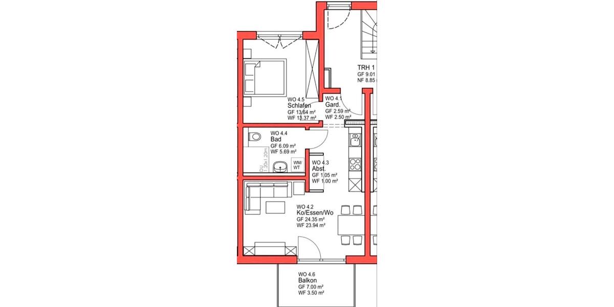 Etagenwohnung Dingolfing - 2 Zimmer, 50 m&sup2;, 600&euro; | Angebot:25292410
