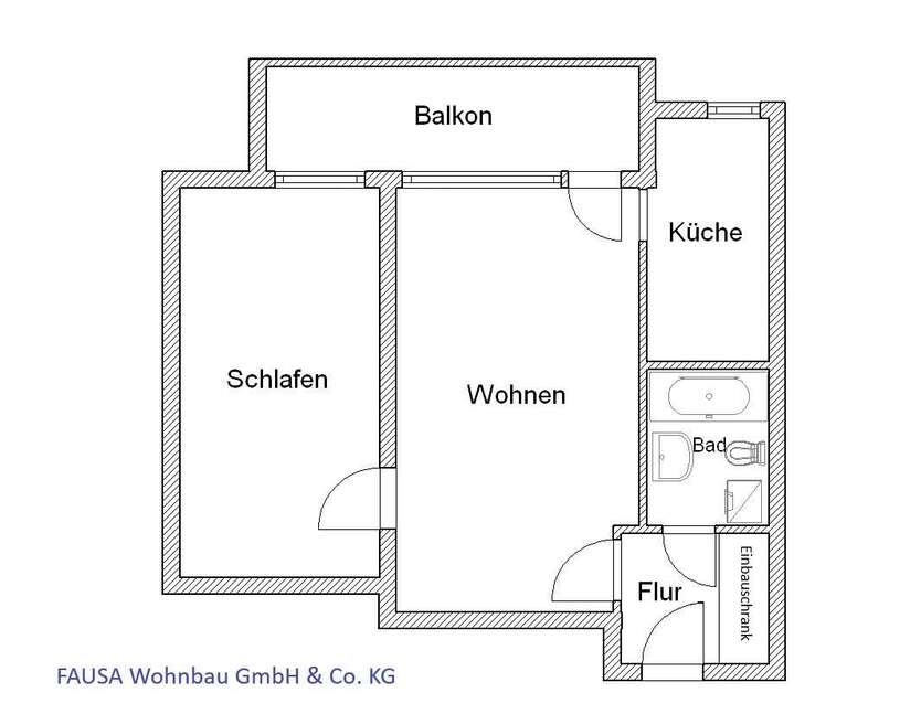 Wohnung zum Mieten in Bonn 565 € 55 m² 2 zimmer