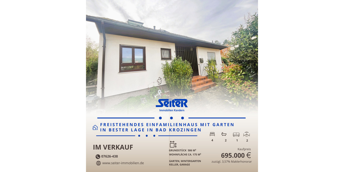 Freistehendes Einfamilienhaus in bester Lage in Bad Krozingen 5 zimmer