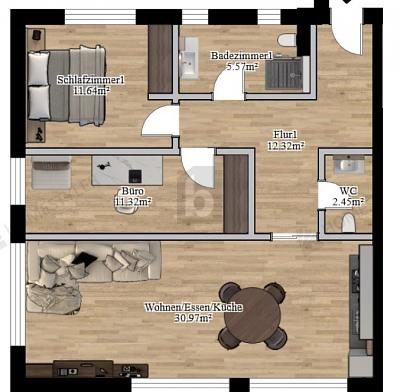 MODERN IN EXZELLENTER LAGE PLUS TIEFGARAGE - Erdgeschoßwohnung Gauting | Angebot:26543741