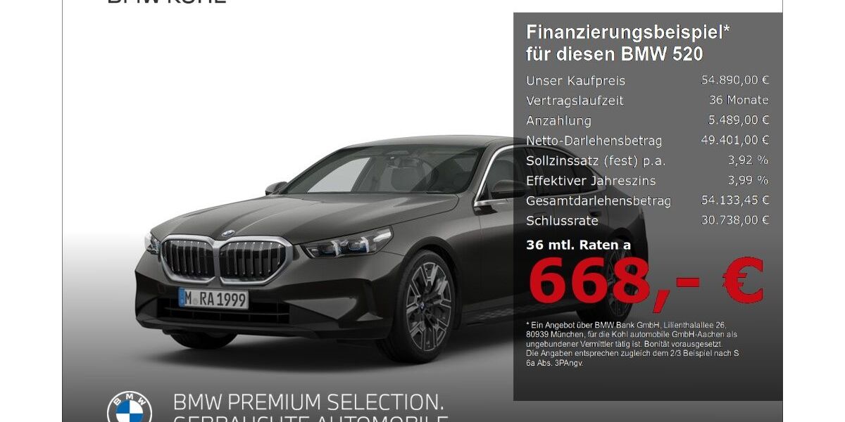 BMW 520 25.766 km 54.890 &euro; Aachen 52078