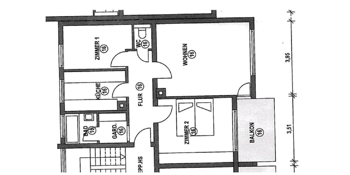Etagenwohnung Rudersberg - 3.5 Zimmer, 65 m&sup2;, 175.000&euro; | Angebot:26336211