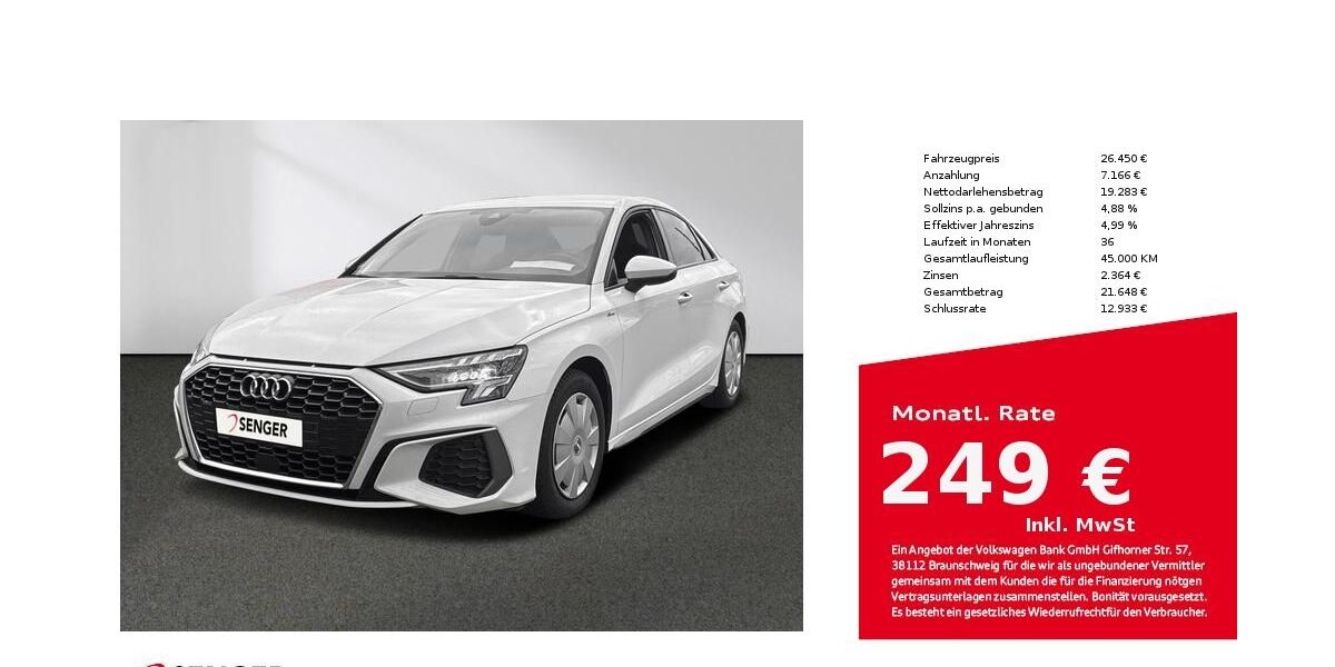 Audi A3 53.900 km 26.450 &euro; Lübeck 23556