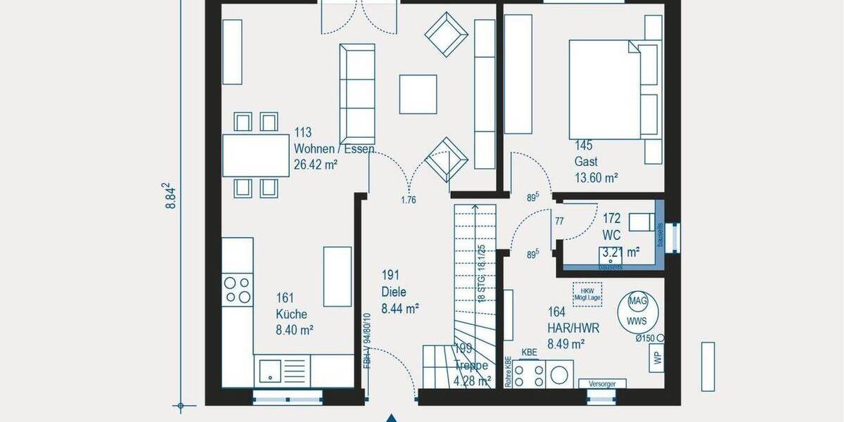 Einfamilienhaus Bannewitz Goppeln - 4 Zimmer, 142 m&sup2;, 289.429&euro; | Angebot:26307772