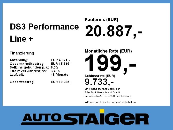 DS Automobiles DS3 18.607 km 20.887 &euro; Stuttgart 70376