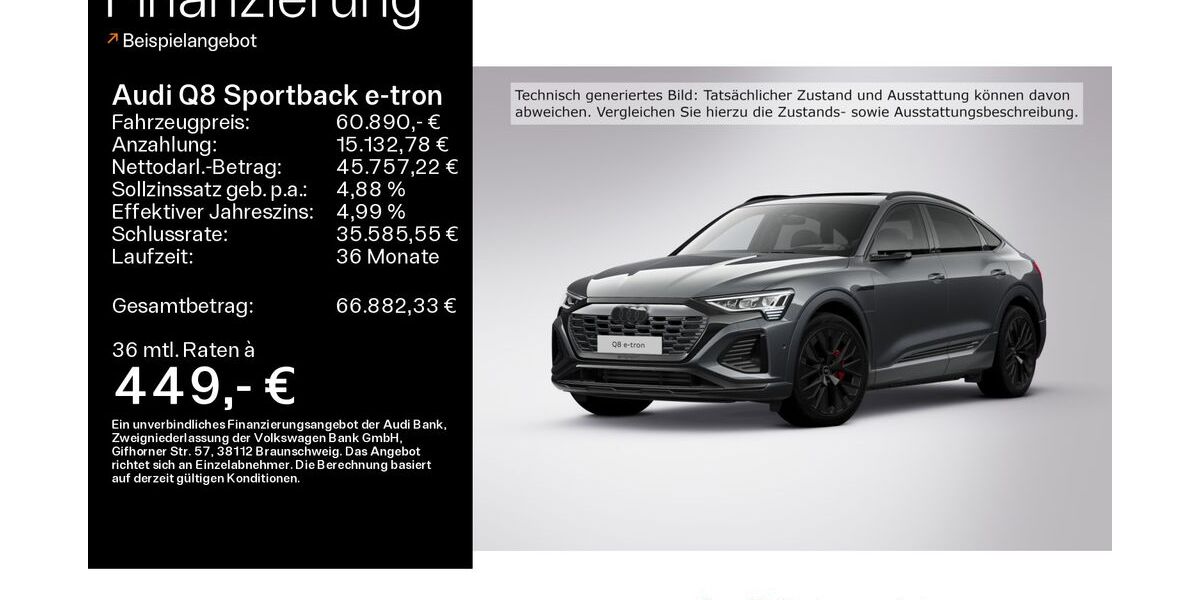 Audi Q8 e-tron 70.507 km 60.890 € Bad Nauheim 61231