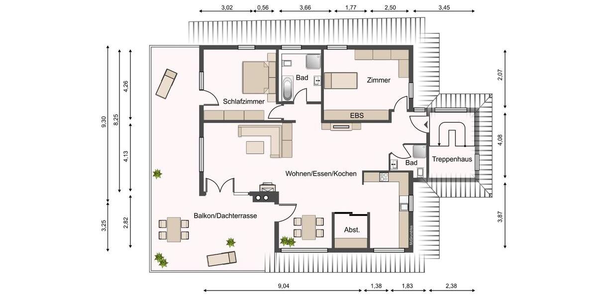 Dachgeschoßwohnung Bad Vilbel - 3 Zimmer, 144 m&sup2;, 830.000&euro; | Angebot:26864566