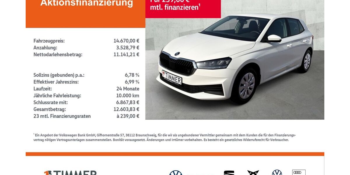 Skoda Fabia 32.812 km 14.439 &euro; Gronau 48599