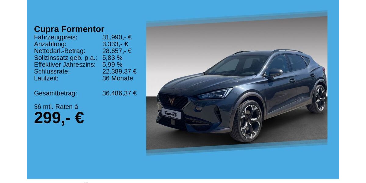 Cupra Formentor 28.590 km 31.990 &euro; Bonn 53227