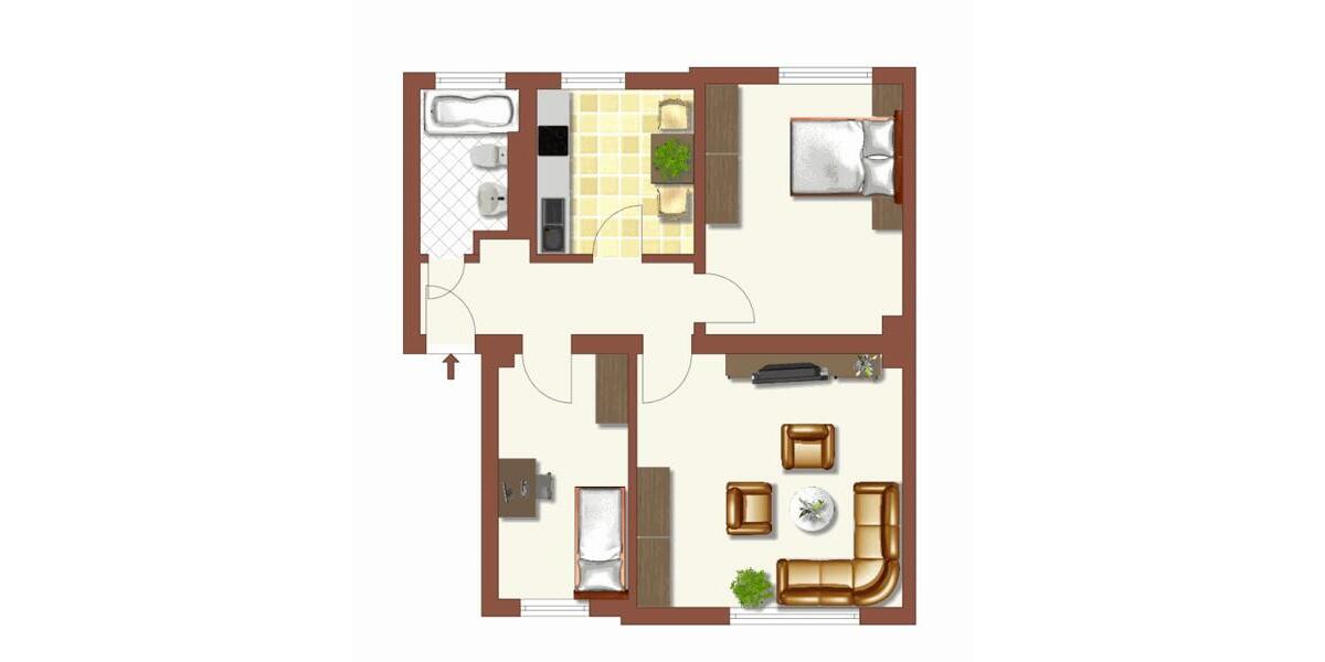 Etagenwohnung Lehrte - 3 Zimmer, 64 m&sup2;, 546&euro; | Angebot:26359089