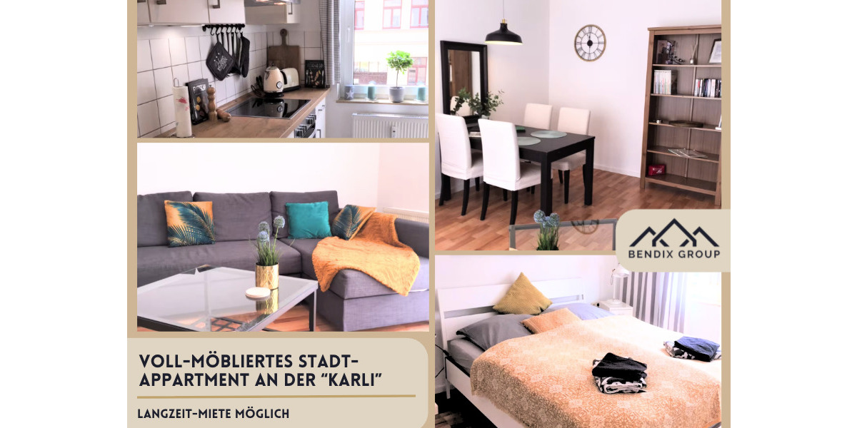 Voll möblierte, gemütliche Wohnung im klassischen Leipziger Altbaustil in der Süd-Vorstadt 2 zimmer
