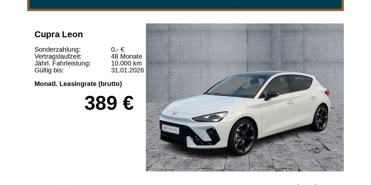 Cupra Leon 2.000 km 36.990 &euro; Mitterteich 95666