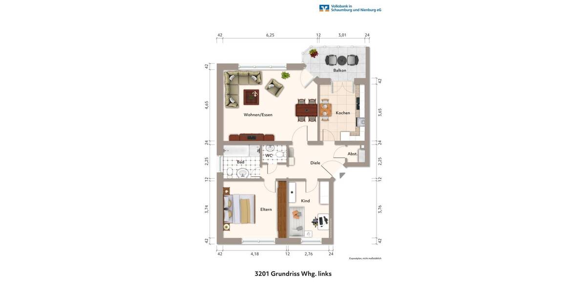 Etagenwohnung Rinteln - 3 Zimmer, 85 m&sup2;, 169.000&euro; | Angebot:26289778