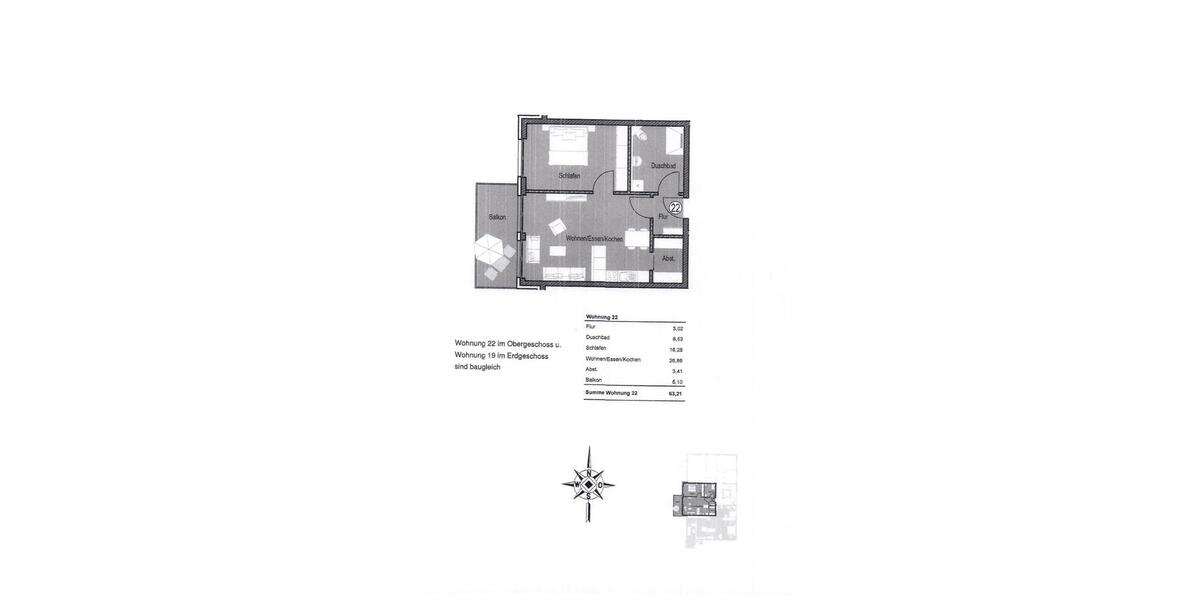 Etagenwohnung Duderstadt - 2 Zimmer, 68 m&sup2;, 219.000&euro; | Angebot:26951566