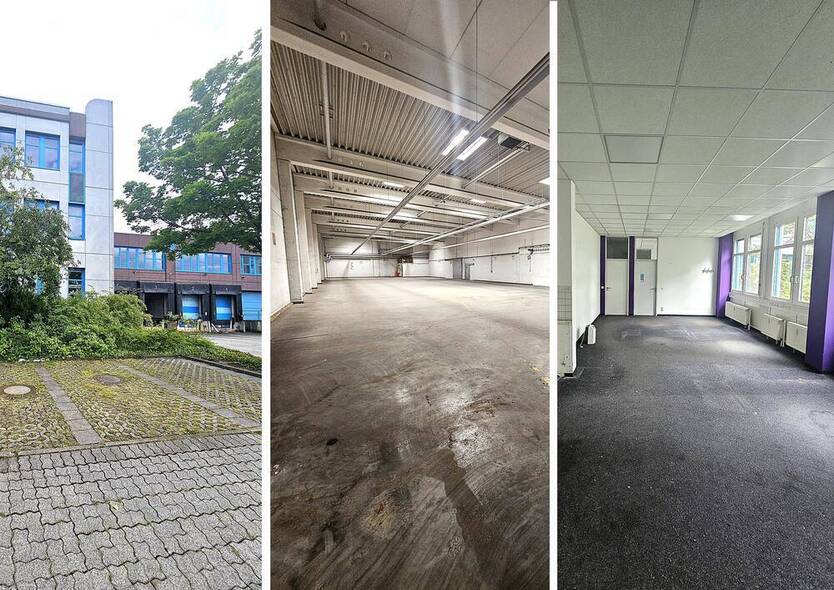 Produktions-Lager- & Bürofläche im Gewerbepark Wiedemar, 2 Rolltore, WCs, Duschen, SP mgl.