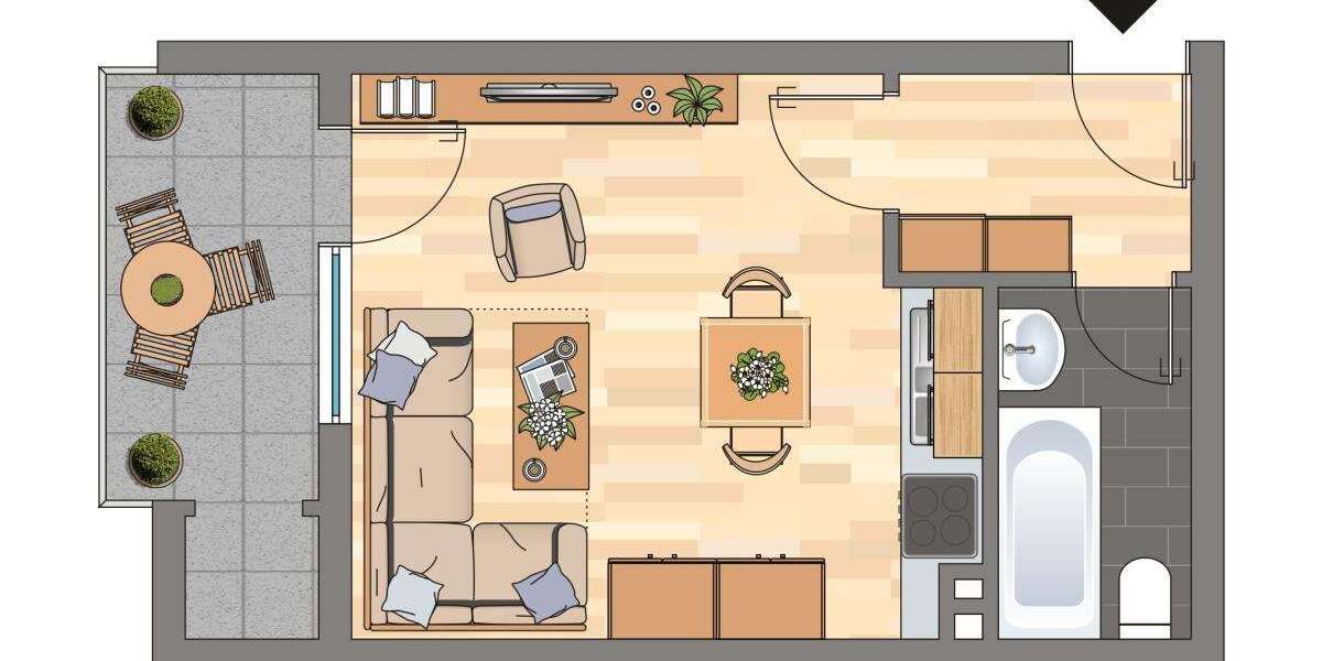 Etagenwohnung Dortmund Brackel - 1 Zimmer, 32 m&sup2;, 321&euro; | Angebot:26845039