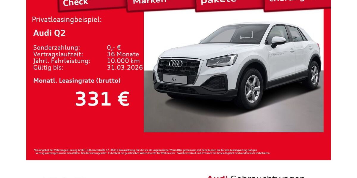 Audi Q2 1.894 km 26.944 &euro; Hamburg 22529